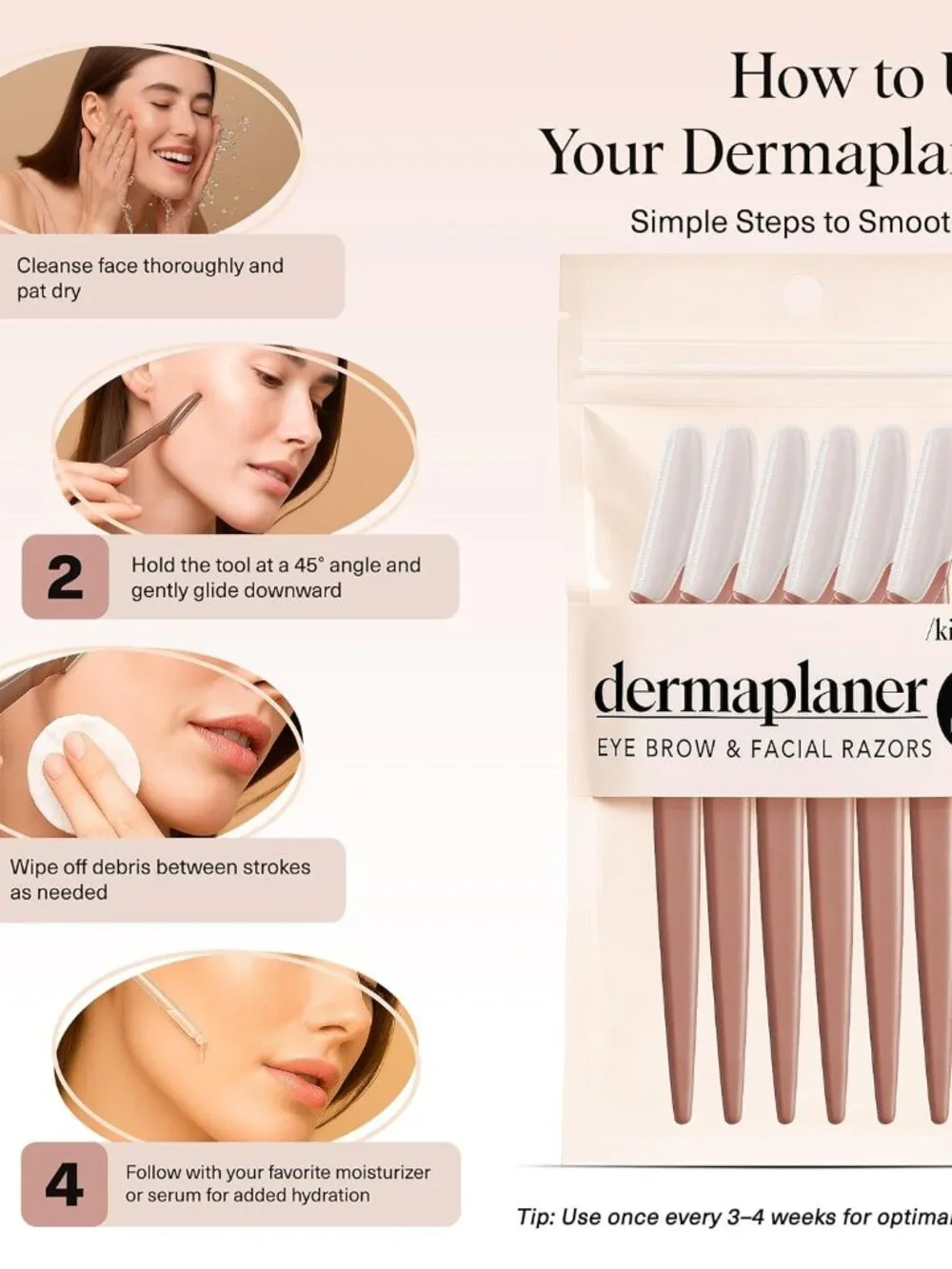 Facial Dermaplane Razors 12-Pack | Terracotta Facial & Eyebrow Razors